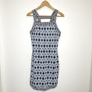 Title Nine Ladder Back Athletic Dress Turkish tile Womens Small Blue Print